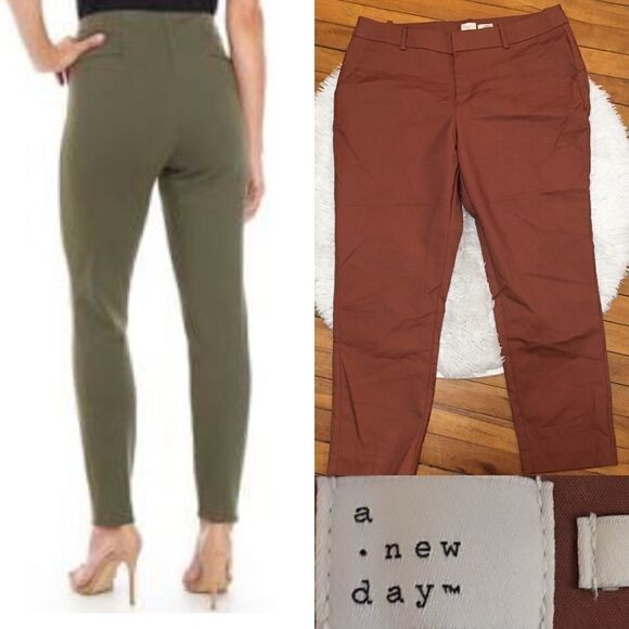 A New Day Rust color spandex pants! Cute👜 - Picture 1 of 4